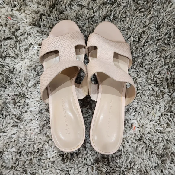 H by Halston Wedge Snake Slide Sandals - Picture 6 of 7